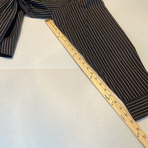 Giorgio Armani Cotton Button Down Brown Striped Shirt Size XL - Picture 7 of 14